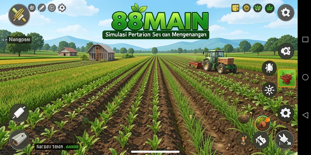 Tampilan gameplay 88MAIN yang menakjubkan dan seru dalam bertani.