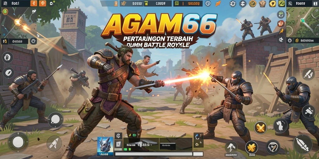 Tampilan gameplay AGAM66 yang mendebarkan dalam pertarungan Battle Royale.