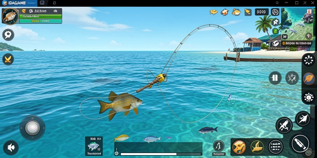 Tangkapan menakjubkan dalam gameplay Fishing IDAGAME.