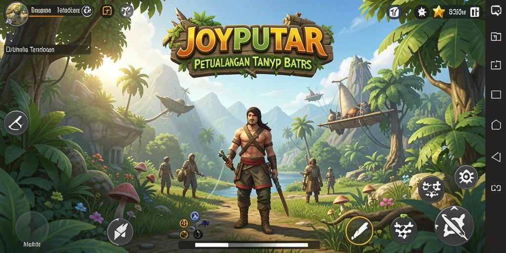 Tampilan screenshot yang menunjukkan eksplorasi dalam dunia terbuka.