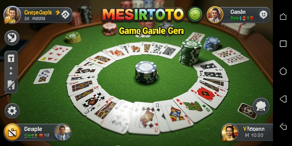 Screenshot utama gameplay <strong>MESIRTOTO</strong> menampilkan keseruan pertandingan Gaple.