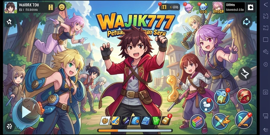 Screenshot gameplay WAJIK777 menunjukkan aksi seru dalam dunia anime.